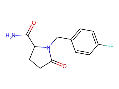 2-Pyrrolidinecarboxamide, 1-((4-fluorophenyl)methyl)-5-oxo- structure