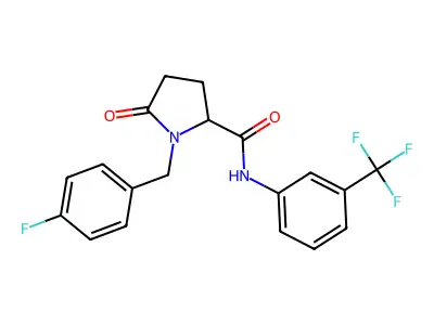 N-p-Fluorobenzyl((m-trifluoromethylanilino)carbonyl)-5-pyrrolidone-2 [French] structure