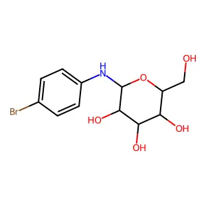 2-(4-Bromoanilino)-6-(hydroxymethyl)oxane-3,4,5-triol structure