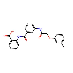 2-[[3-[[2-(3,4-Dimethylphenoxy)acetyl]amino]benzoyl]amino]benzoic acid structure