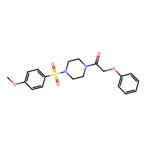 1-[4-(4-Methoxy-benzenesulfonyl)-piperazin-1-yl]-2-phenoxy-ethanone structure
