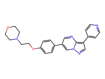 4-[2-[4-(3-Pyridin-4-ylpyrazolo[1,5-a]pyrimidin-6-yl)phenoxy]ethyl]morpholine structure