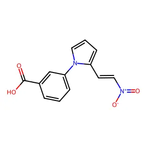 3-[2-(2-Nitroethenyl)pyrrol-1-yl]benzoic acid structure