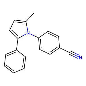 4-(2-methyl-5-phenyl-1H-pyrrol-1-yl)benzonitrile structure