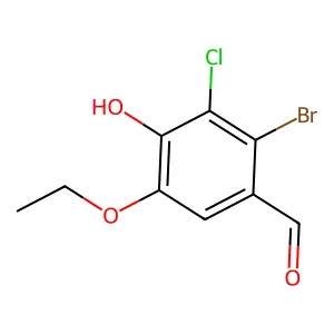 2-溴-3-氯-5-乙氧基-4-羟基苯甲醛 structure