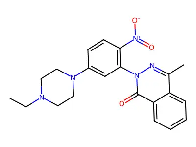 2-[5-(4-ethylpiperazin-1-yl)-2-nitrophenyl]-4-methylphthalazin-1(2H)-one structure