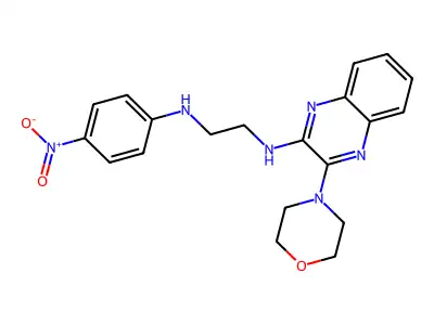 N'-(3-morpholin-4-ylquinoxalin-2-yl)-N-(4-nitrophenyl)ethane-1,2-diamine structure