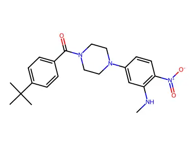 (4-Tert-butylphenyl){4-[3-(methylamino)-4-nitrophenyl]piperazin-1-yl}methanone structure