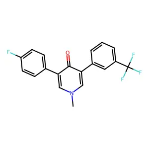4(1H)-Pyridinone, 3-(4-fluorophenyl)-1-methyl-5-(3-trifluoromethyl)phenyl)- structure
