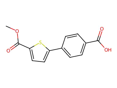 5-(4-carboxyphenyl)thiophene-2-carboxylic Acid structure