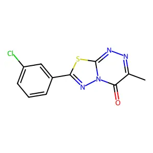 7-(3-chlorophenyl)-3-methyl-4H-[1,3,4]thiadiazolo[2,3-c][1,2,4]triazin-4-one structure