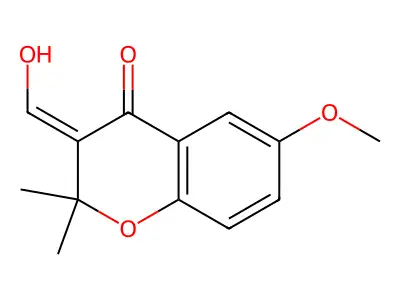 2,3-Dihydro-3-(hydroxymethylene)-6-methoxy-2,2-dimethyl-4H-1-benzopyran-4-one structure
