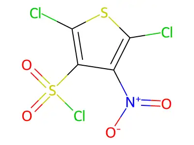 2,5-Dichloro-4-nitrothiophene-3-sulfonyl chloride structure