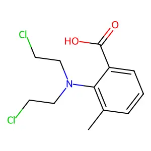 m-Toluic acid, 2-bis(2-chloroethyl)amino- structure