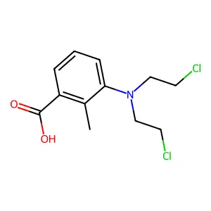 o-Toluic acid, 3-bis(2-chloroethyl)amino- structure