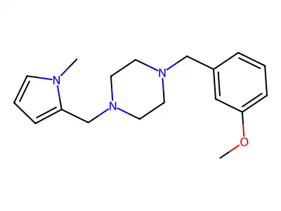 1-[(3-Methoxyphenyl)methyl]-4-[(1-methylpyrrol-2-yl)methyl]piperazine structure