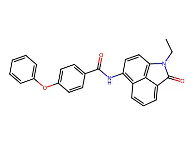 N-(1-ethyl-2-oxo-1,2-dihydrobenzo[cd]indol-6-yl)-4-phenoxybenzamide structure