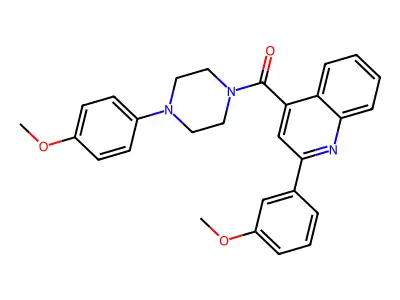 [4-(4-Methoxyphenyl)piperazin-1-yl]-[2-(3-methoxyphenyl)quinolin-4-yl]methanone structure