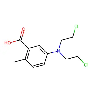 o-Toluic acid, 5-bis(2-chloroethyl)amino- structure