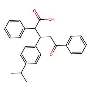 5-Oxo-2,5-diphenyl-3-(4-propan-2-ylphenyl)pentanoic acid structure