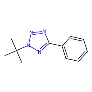 2-tert-butyl-5-phenyl-2H-tetrazole structure