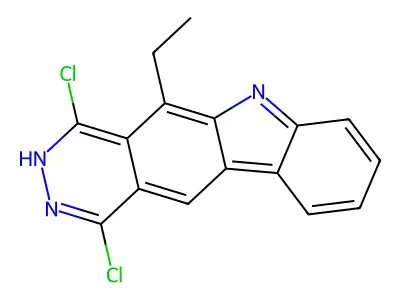 6H-Pyridazino(4,5-b)carbazole, 1,4-dichloro-5-ethyl- structure