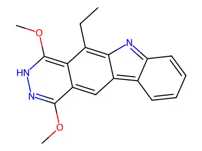 5-Ethyl-1,4-dimethoxy-6H-pyridazino(4,5-b)carbazole structure