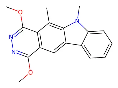6H-Pyridazino(4,5-b)carbazole, 1,4-dimethoxy-5,6-dimethyl- structure