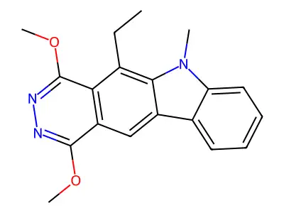 6H-Pyridazino(4,5-b)carbazole, 5-ethyl-1,4-dimethoxy-6-methyl- structure