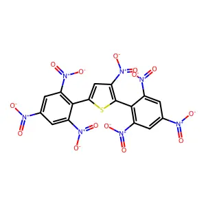 3-Nitro-2,5-bis(2,4,6-trinitrophenyl)thiophene structure