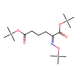 2-Ketoadipic acid, oxime, tri-TMS structure