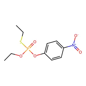 Phosphorothioic acid, O,S-diethyl O-(4-nitrophenyl) ester structure