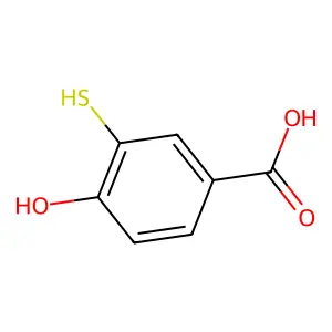4-Hydroxy-3-sulfanylbenzoic acid structure