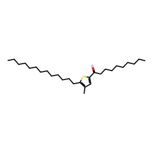 1-Decanone, 1-(4-methyl-5-tridecyl-2-thienyl)- structure