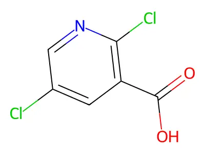 2,5-Dichloropyridine-3-carboxylic acid structure