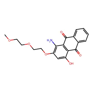1-氨基-4-羟基-2-[2-(2-甲氧基乙氧基)乙氧基]蒽醌 structure