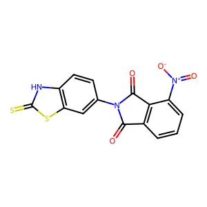 4-Nitro-2-(2-thioxo-2,3-dihydro-1,3-benzothiazol-6-yl)-1H-isoindole-1,3(2H)-dione structure