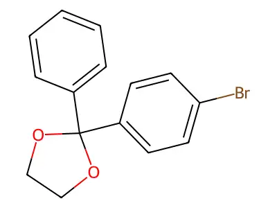 2-(4-Bromophenyl)-2-phenyl-1,3-dioxolane structure