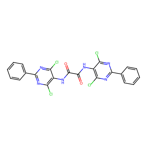 Ethanediamide, N,N'-bis(4,6-dichloro-2-phenyl-5-pyrimidinyl)- structure