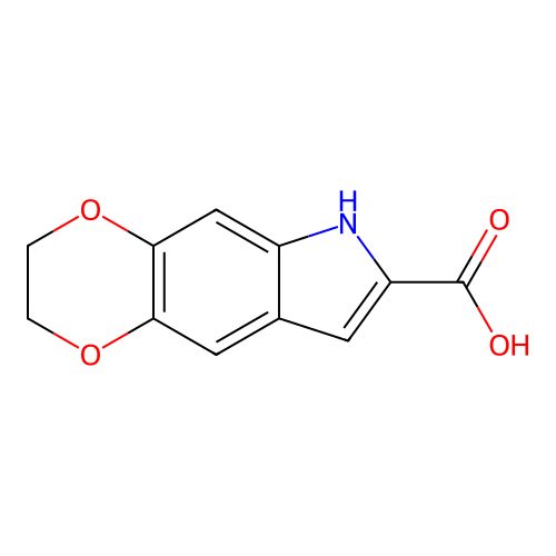 2H,3H,6H-(1,4)dioxino(2,3-f)indole-7-carboxylic acid structure
