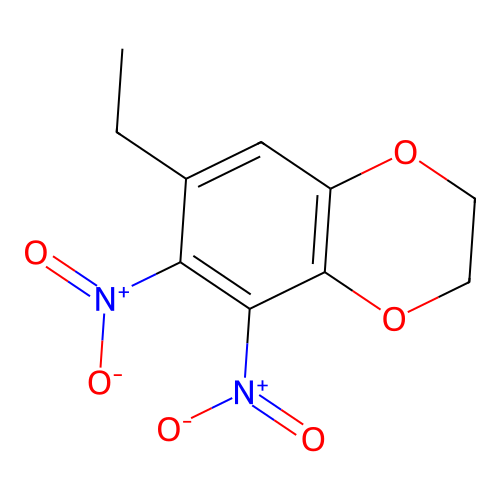 7-Ethyl-5,6-dinitro-2,3-dihydro-1,4-benzodioxine structure