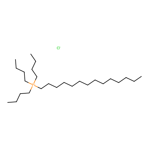 Tri-n-butyl tetradecyl phosphonium chloride structure