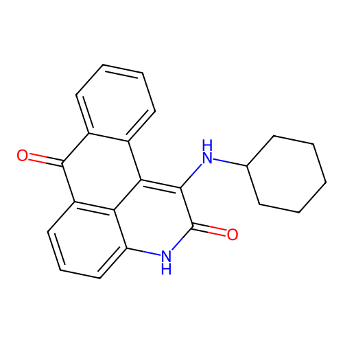 1-(cyclohexylamino)-3H-naphtho[1,2,3-de]quinoline-2,7-dione structure