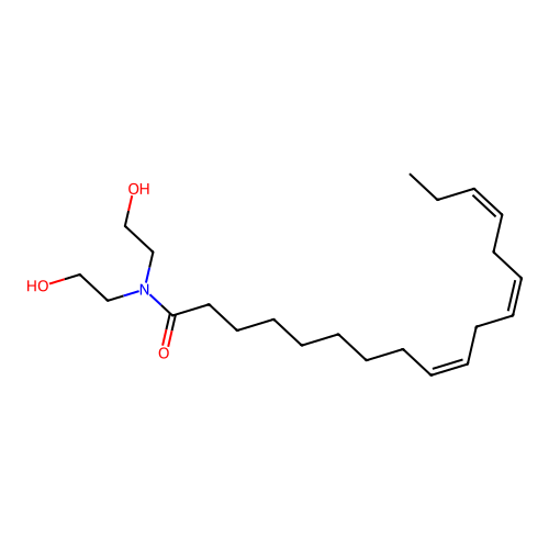9,12,15-Octadecatrienamide, N,N-bis(2-hydroxyethyl)-, (9Z,12Z,15Z)- structure