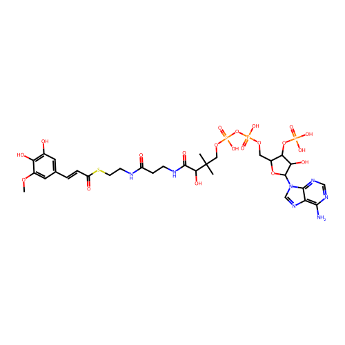 5-hydroxyferuloyl-coenzyme A structure