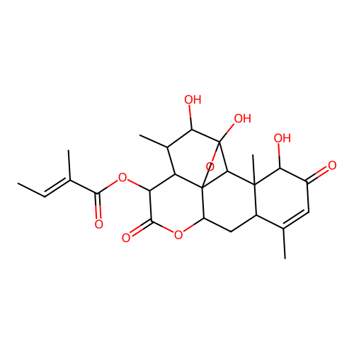 Glaucarubolone-15-tiglate structure