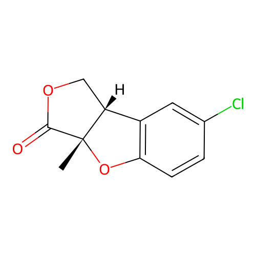 7-Chloro-3a,8b-dihydro-3a-methylfuro(3,4-b)benzofuran-3(lH)-one structure