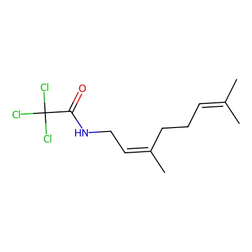 Acetamide, 2,2,2-trichloro-N-(3,7-dimethyl-2,6-octadienyl)- structure