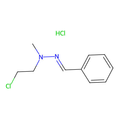 N'-Methyl-N'-beta-chloroethylbenzaldehyde hydrazone hydrochloride structure