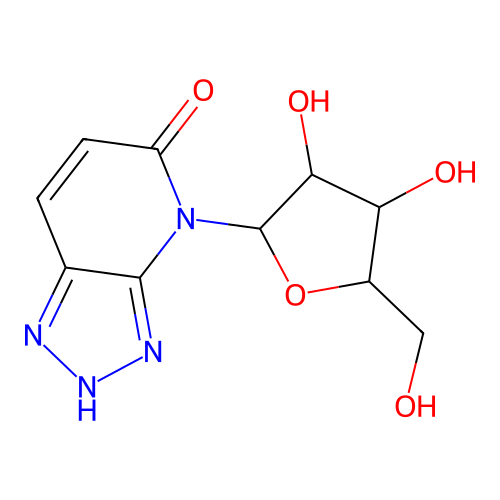 4-[3,4-dihydroxy-5-(hydroxymethyl)oxolan-2-yl]-2H-triazolo[4,5-b]pyridin-5-one structure
